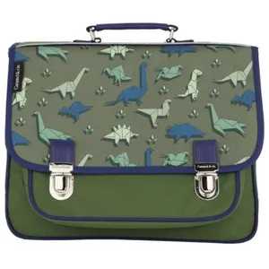Cartable Dinogami 38 cm Kaki pas cher