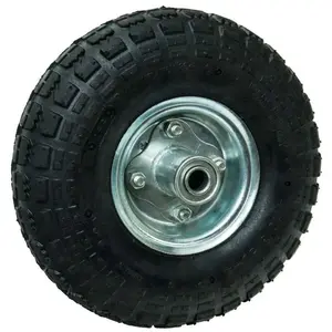 GENERIQUE Roue gonflable de Chariot Diable Brouette Axe déporté Galva 4.10/3.50-4 160Kg + Alesage Ø 16mm pas cher