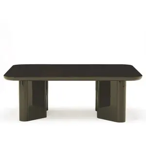 Table basse en bois laqué et plateau en verre Thelma Gabrielle Paris ... pas cher