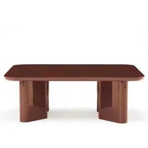 Table basse en bois laqué et plateau en verre Thelma Gabrielle Paris ... pas cher