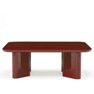 Table basse en bois laqué et plateau en verre Thelma Gabrielle Paris ... pas cher