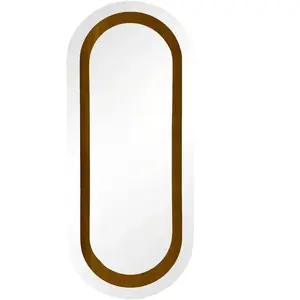Gabrielle Paris - Miroir Victor en chêne finition teck Teck taille uni... pas cher