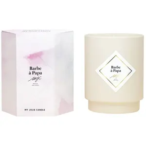 MY JOLIE CANDLE Bougie parfumée - Barbe à papa - Collier acier inoxydable doré - 250 g pas cher