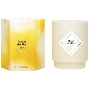 MY JOLIE CANDLE Bougie parfumée - Monoï des îles - Collier acier inoxydable doré - 250 g pas cher