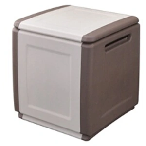 Comparateur de prix : Intec Coffre de rangement 130L Beige/Taupe 54 x 53 x H57cm Poignées de transport polypropylène