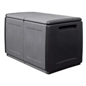 Comparateur de prix : Intec Coffre de rangement 230L Gris/Noir 96 x 53 x H57cm Poignées de transport polypropylène