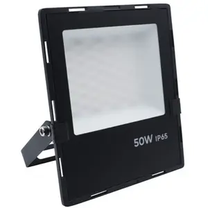 Projecteur Extérieur noir 50W IP65 - Blanc Chaud 2300K - 3500K Silamp