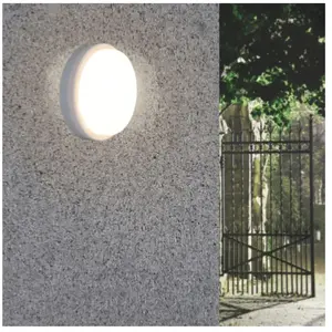 Silamp - Plafonnier led 8W Blanc Rond IP65 - Blanc Chaud 2300K - 3500K pas cher