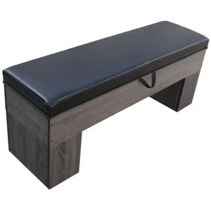 Comparateur de prix : SOKKER Banc Bois avec rangement 113 x 32 cm avec coussin - Deluxe - Gris
