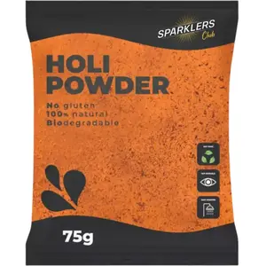 Poudre Holi ORANGE - Sachet 75 grammes pas cher