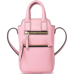 Kate Lee - Pochette téléphone en Cuir Velya rose - 12,5x16,5x2,5 cm OS pas cher