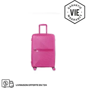 GYLBAG VALISE RIGIDE FUSHIA PP5 MOYENNE (TAILLE M) pas cher