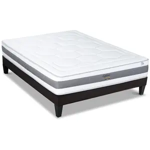 Non communiqué HYPSOM - Ensemble SUBLIME 180x200 cm - Matelas Mémoire de forme + Sommier Bois pas cher
