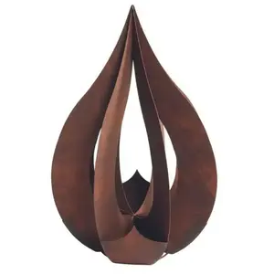 Jardinex - Déco jardin goutte métal rouillé - Rouille 90 cm