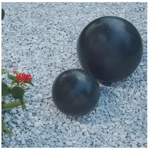 JARDINEX Boule déco jardin granit (grand format) - Noir 30 cm
