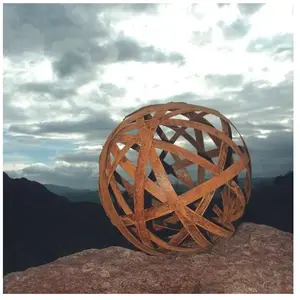 Jardinex - Boule déco jardin métal ajourée - Rouille 50 cm