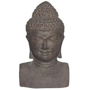 Jardinex - Tête de bouddha buste 31 cm - Gris anthracite 30 cmVendu paramazon