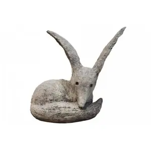 Jardinex - Statue de jardin 'Le Renard' du Petit Prince - Gris clair 45 cm