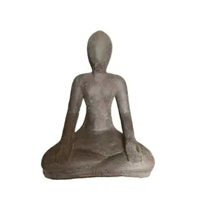 Jardinex - Statue jardin femme yoga - Gris