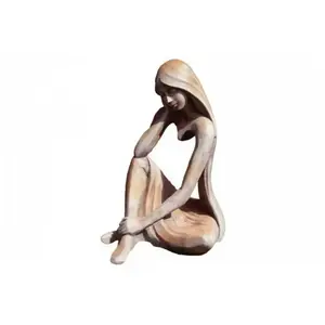 Jardinex - Statue de jardin Iseult effet demi rouille - Rouille 90 cm