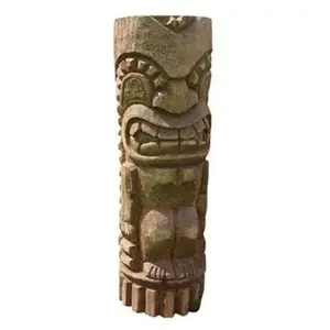 Jardinex - Statue Tiki Aro 100 cm - Brun 100 cm pas cher