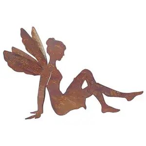 Comparateur de prix : Personnage Fée métal rouillé H.70 cm : déco jardin - Rouille