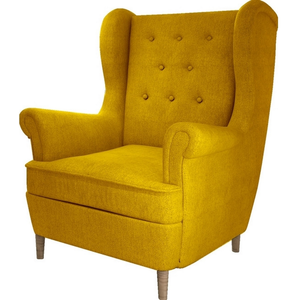 Venesetti Fauteuil 1 place tissu moutarde pas cher