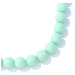 Perles de Bohème sur Fil - Rondes 8 mm Vert Menthe Mat