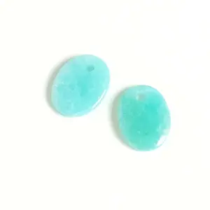 Perles Corner Pendentif Ovale 8 x 10 mm Pierre Naturelle AmazoniteVendu parscrapmalin