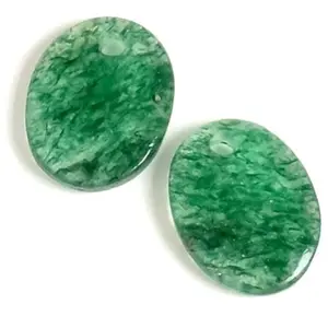 Perles Corner Pendentif Ovale 8 x 10 mm Pierre Naturelle Aventurine pas cher
