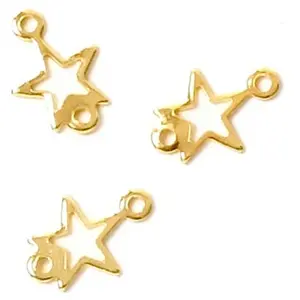 Perles Corner Connecteur Étoiles Doré à l'or fin 24K - 6 pcsVendu parscrapmalin