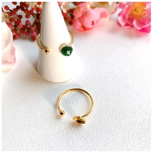 Perles Corner Bague Ajustable Pour Cabochon 6 mm Plaqué Or 24K BouleVendu parscrapmalin