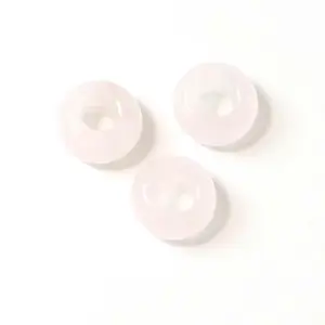 Perles Corner Perle Naturelle Donuts 14 mm Quartz RoseVendu parscrapmalin