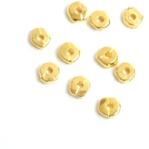 Perles Corner Perle Rondelle 5 mm Métal Doré à l'or fin 24K - 10 pcsVendu parscrapmalin