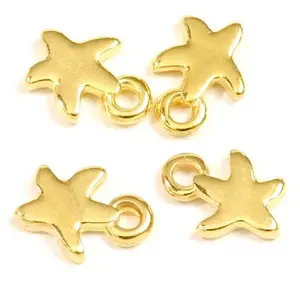 Perles Corner Pendentif Étoile de Mer Doré à l'or fin 24K - 4 pcsVendu parscrapmalin