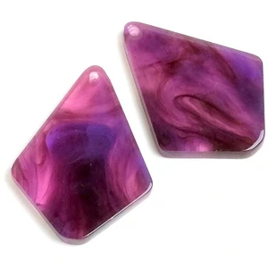 Perles Corner Pendentif Losange Acétate Violet - 2 pcsVendu parscrapmalin