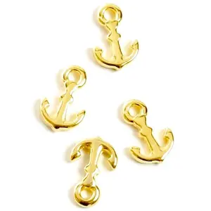 Perles Corner Pendentif Ancre Doré à l'or fin 24K - 4 pcsVendu parscrapmalin
