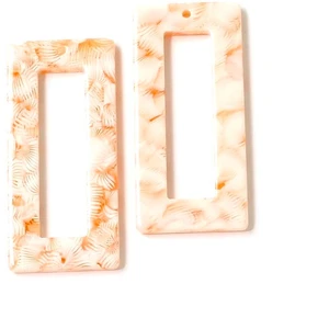 Perles Corner Pendentif Rectangle Acétate Corail 2 pcsVendu parscrapmalin