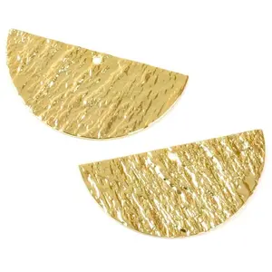 Perles Corner Pendentif Demi-Cercle 30 mm Doré à l'or fin 24K - 2 pcsVendu parscrapmalin