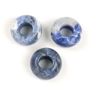 Perles Corner Perle Naturelle Donuts 14 mm SodaliteVendu parscrapmalin