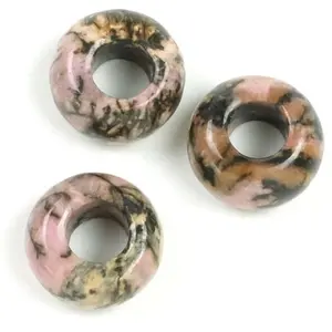 Perles Corner Perle Naturelle Donuts 14 mm RhodoniteVendu parscrapmalin