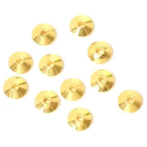 Perles Corner Perle Toupie 5,8 mm Doré à l'or fin 24K - 10 pcsVendu parscrapmalin