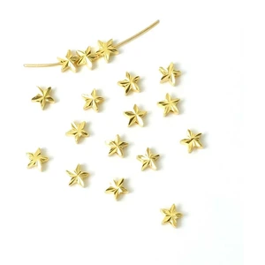 Perles Corner Perle Étoile 5 mm Doré à l'or fin 24K - 10 pcsVendu parscrapmalin