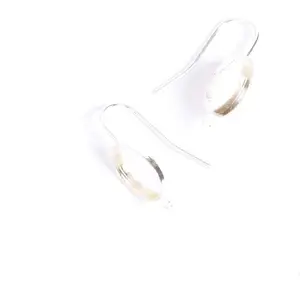 Perles Corner Boucle d'oreille Pour Cabochon Ovale 8 x 10 mm Argenté 925 - 2 pcsVendu parscrapmalin