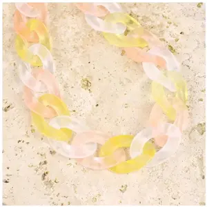 Perles Corner Chaine Maillons XL Acétate Multi Pêche 45 cmVendu parscrapmalin