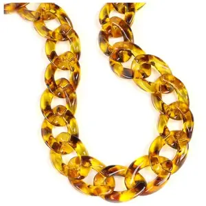 Perles Corner Chaine Maillons Acétate Léopard 45 cmVendu parscrapmalin