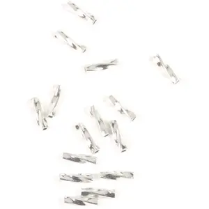 Perle Tube Torsadé Argenté 925 - 10 pcsVendu parscrapmalin