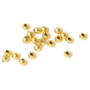 Perles Corner Perle Ronde 4 mm Doré à l'or fin 24K - 10 pcsVendu parscrapmalin