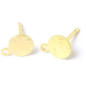 Perles Corner Clou d'oreille Texture Granite Doré à l'or fin 24K - 2 pcsVendu parscrapmalin