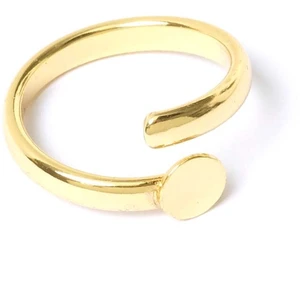 Perles Corner Bague Ajustable Spirale avec Plateau de 6 mm Plaqué Or 16KVendu parscrapmalin